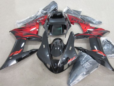 Carene Moto R1 02-03 - Nero Rosso Decal
