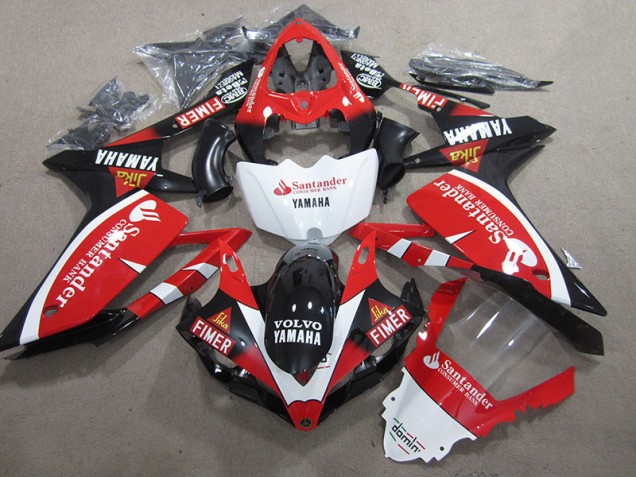 Carene Moto R1 07-08 - Nero Rosso Bianco Santander