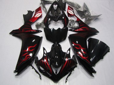 Carene Moto R1 07-08 - Nero Rosso Fiamma