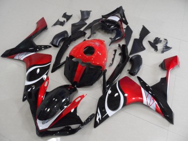Carene Moto R1 07-08 - Nero Rosso Lucido