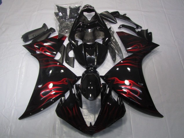 Carene Moto R1 09-11 - Nero Rosso Fiamma Carene Moto R1 09-11 - Nero Rosso Fiamma