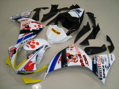 Carene Moto R1 12-14 - Bianco Nero Pepe Phone