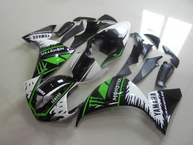 Carene Moto R1 12-14 - Bianco Verde Monster Carene Moto R1 12-14 - Bianco Verde Monster