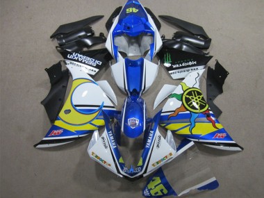 Carene Moto R1 12-14 - Blu Bianco Giallo 46