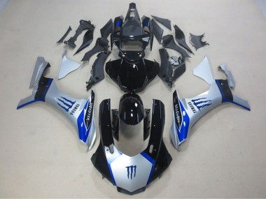 Carene Moto R1 15-19 - Argento Nero Blu Monster