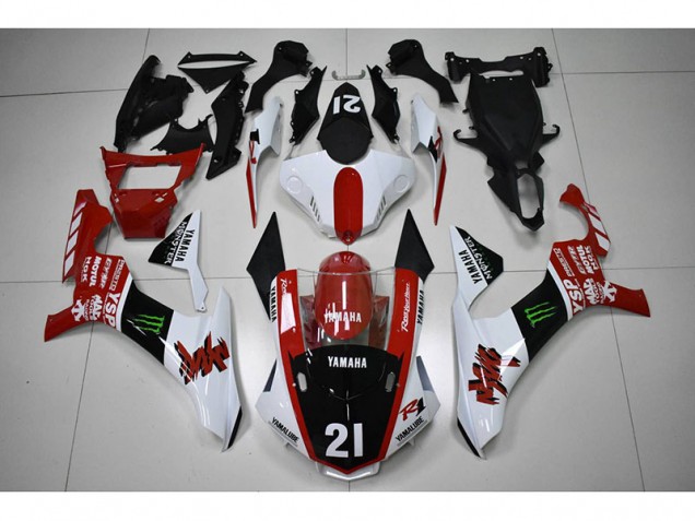 Carene Moto R1 15-19 - Rosso Nero 21