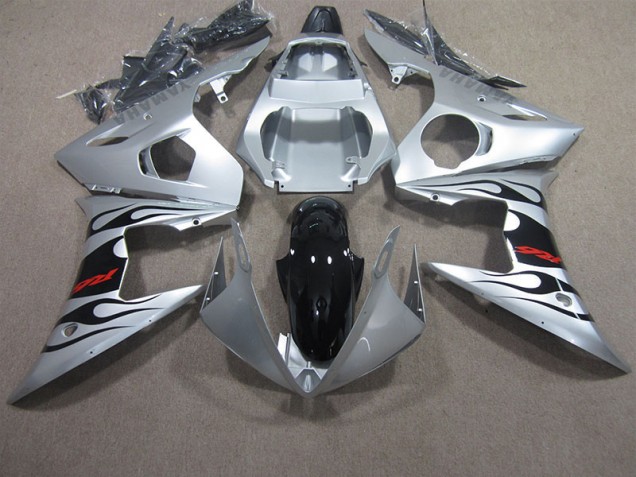 Carene Moto R6 03-05 - Argento Nero Rosso Decal Carene Moto R6 03-05 - Argento Nero Rosso Decal