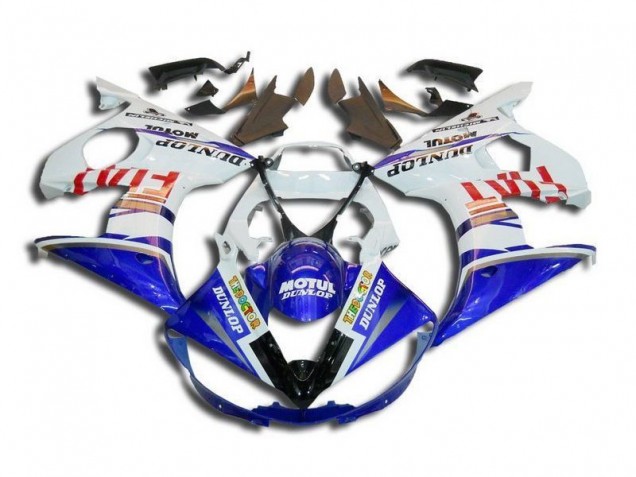 Carene Moto R6 03-05 - Bianco Blu Fiat Motul Dunlop Carene Moto R6 03-05 - Bianco Blu Fiat Motul Dunlop