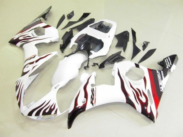 Carene Moto R6 03-05 - Bianco & Fiamma