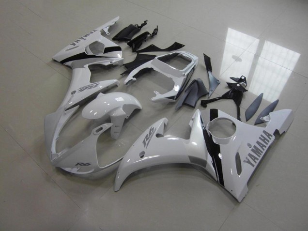 Carene Moto R6 03-05 - Bianco & Grigio Decalcomanie Carene Moto R6 03-05 - Bianco & Grigio Decalcomanie