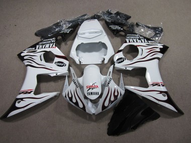 Carene Moto R6 03-05 - Bianco Nero Fiamma Squalo