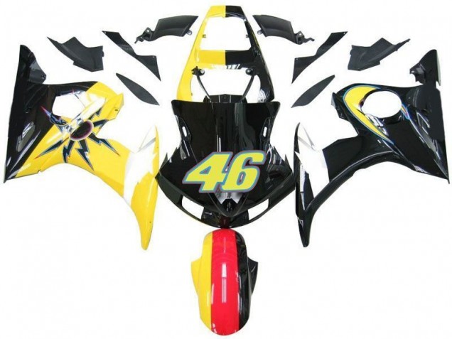 Carene Moto R6 03-05 - Nero Giallo No. 46 Carene Moto R6 03-05 - Nero Giallo No. 46