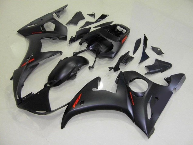 Carene Moto R6 03-05 - Nero Opaco Rosso Decalcomanie Carene Moto R6 03-05 - Nero Opaco Rosso Decalcomanie