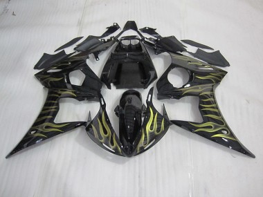 Carene Moto R6 03-05 - Nero con Giallo Fiamma