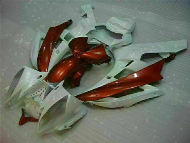Carene Moto R6 06-07 - Bianco Marrone