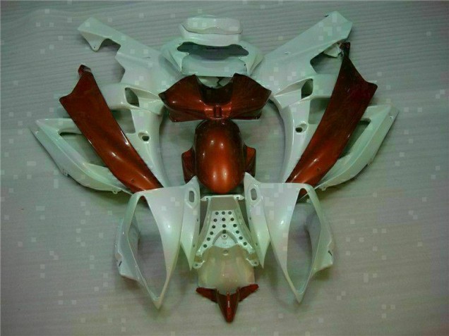 Carene Moto R6 06-07 - Bianco Marrone