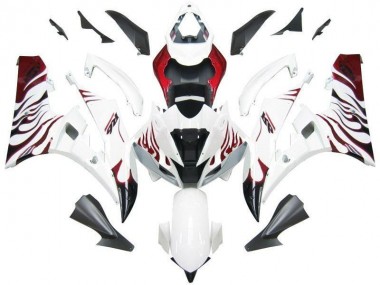 Carene Moto R6 06-07 - Bianco Rosso Fiamma