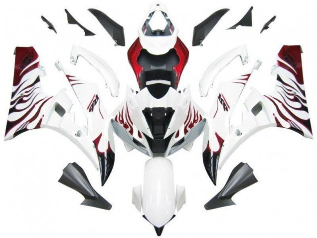 Carene Moto R6 06-07 - Bianco Rosso Fiamma Carene Moto R6 06-07 - Bianco Rosso Fiamma