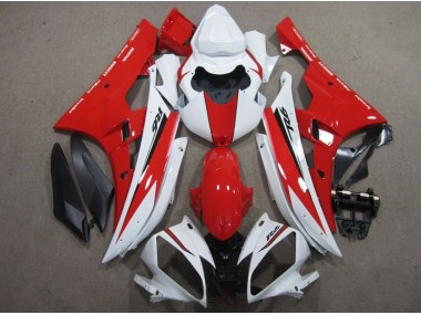 Carene Moto R6 06-07 - Bianco Rosso Nero Decal
