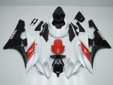 Carene Moto R6 06-07 - Bianco Rosso & Nero Opaco