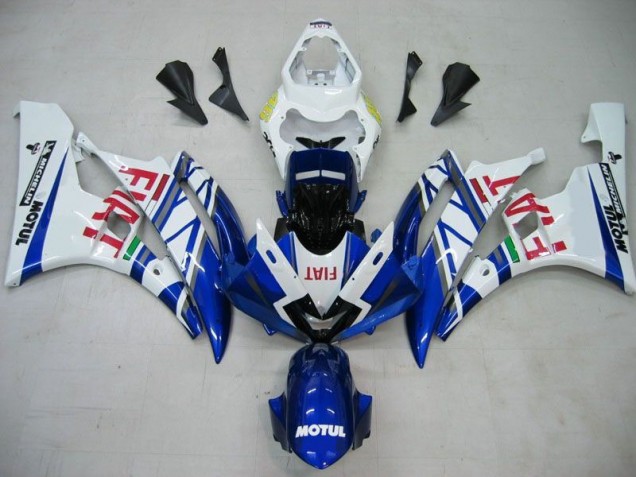 Carene Moto R6 06-07 - Blu Bianco Motul Rosso Fiat