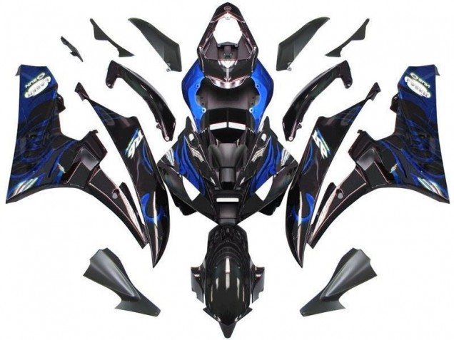 Carene Moto R6 06-07 - Nero Blu Fiamma Carene Moto R6 06-07 - Nero Blu Fiamma