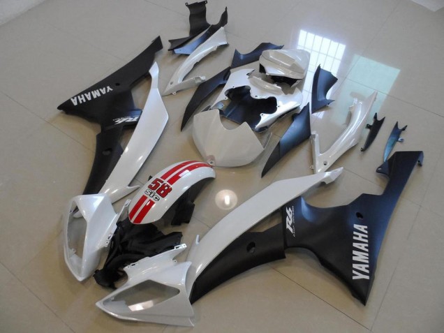 Carene Moto R6 08-16 - Bianco Perla & Nero 58 Sic