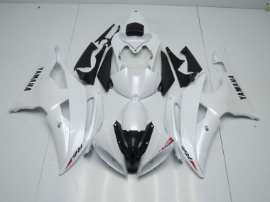 Carene Moto R6 08-16 - Bianco Perla & Rosso Adesivo