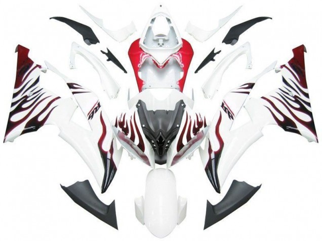 Carene Moto R6 08-16 - Bianco Rosso Fiamma R6