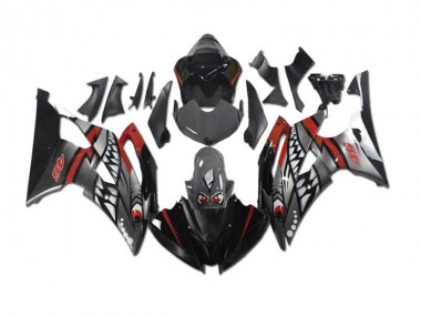 Carene Moto R6 08-16 - Grigio Rosso Squalo