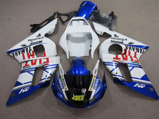 Carene Moto R6 98-02 - Bianco Blu Fiat 46 Carene Moto R6 98-02 - Bianco Blu Fiat 46