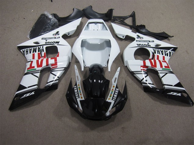Carene Moto R6 98-02 - Bianco Nero Fiat Carene Moto R6 98-02 - Bianco Nero Fiat