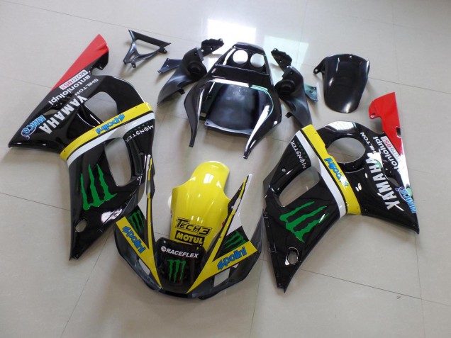 Carene Moto R6 98-02 - Nero Giallo Monster