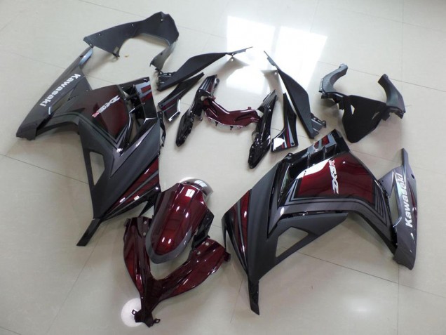 Carene Moto ZX 300R 13-16 - Scuro Rosso & Grigio Carene Moto ZX 300R 13-16 - Scuro Rosso & Grigio