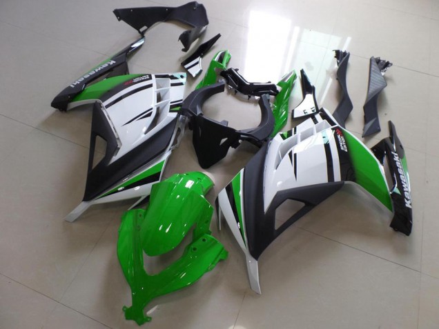 Carene Moto ZX 300R 13-16 - Verde Nero & Bianco Carene Moto ZX 300R 13-16 - Verde Nero & Bianco