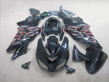 Carene Moto ZX10R 06-07 - Nero Bianco Rosso Fiamma