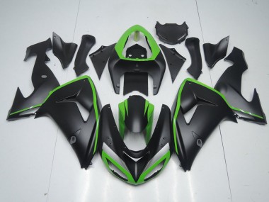 Carene Moto ZX10R 06-07 - Nero Opaco con Verde Line