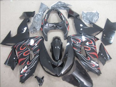 Carene Moto ZX10R 06-07 - Nero Rosso Bianco Fiamma Ninja