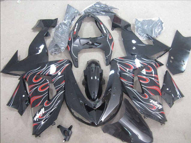 Carene Moto ZX10R 06-07 - Nero Rosso Bianco Fiamma Ninja Carene Moto ZX10R 06-07 - Nero Rosso Bianco Fiamma Ninja