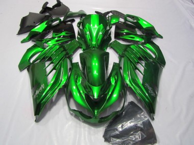 Carene Moto ZX14R ZZR 1400 12-21 - Verde Bianco Ninja Decal