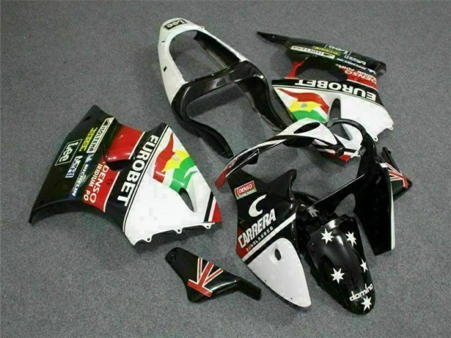 Carene Moto ZX6R 00-02 - Nero Bianco Eurobet Carene Moto ZX6R 00-02 - Nero Bianco Eurobet