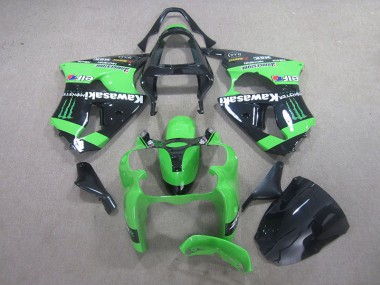 Carene Moto ZX6R 00-02 - Nero Verde Monster