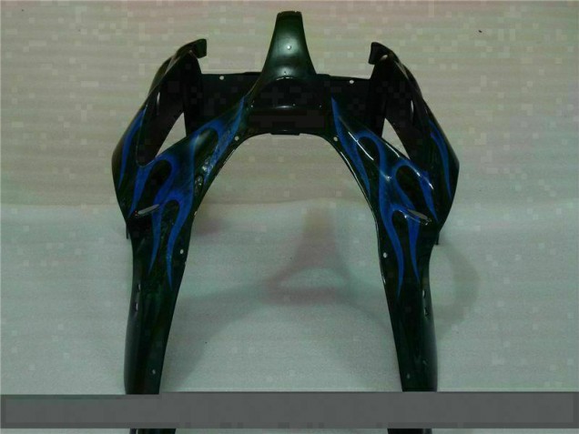 Carene Moto ZX6R 00-02 - Nero con Blu Fiamma Carene Moto ZX6R 00-02 - Nero con Blu Fiamma