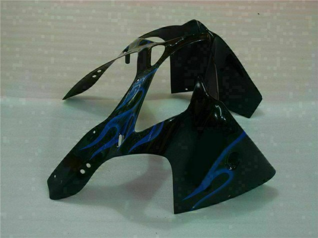 Carene Moto ZX6R 00-02 - Nero con Blu Fiamma Carene Moto ZX6R 00-02 - Nero con Blu Fiamma