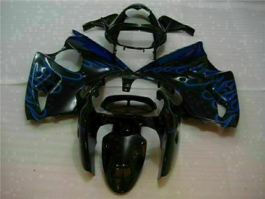 Carene Moto ZX6R 00-02 - Nero con Blu Fiamma