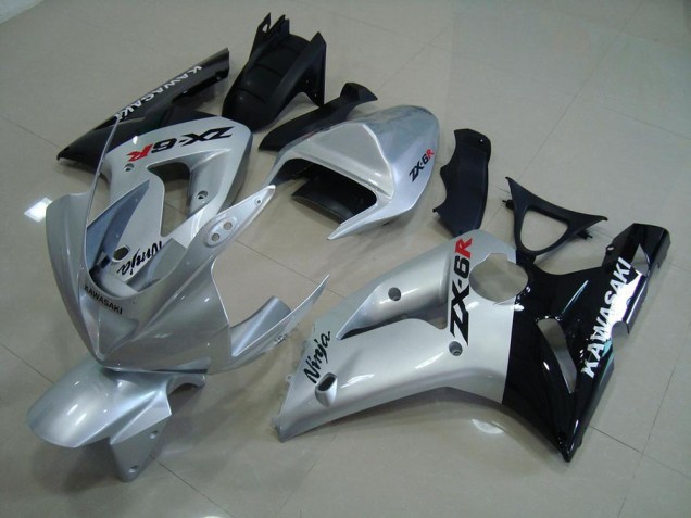 Carene Moto ZX6R 03-04 - Argento Nero