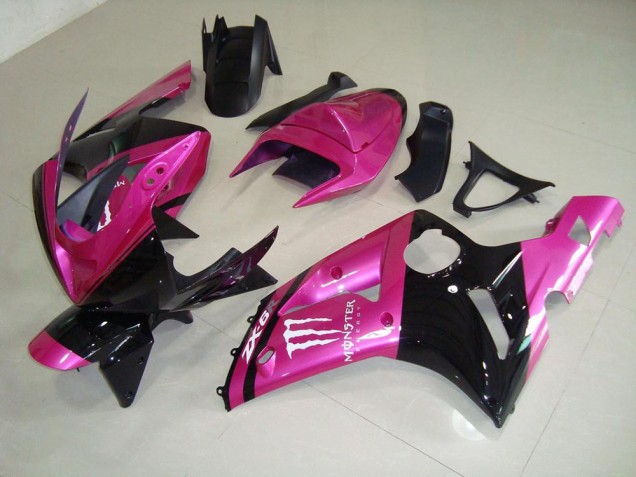 Carene Moto ZX6R 03-04 - Rosa Nero Monster