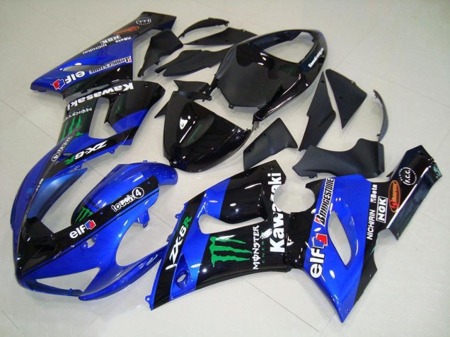 Carene Moto ZX6R 05-06 - Caramella Blu Monster Carene Moto ZX6R 05-06 - Caramella Blu Monster