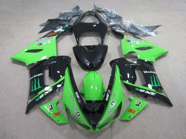 Carene Moto ZX6R 05-06 - Nero Verde 3M Touch4 Monster