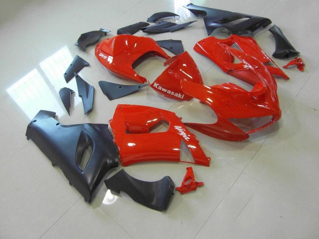 Carene Moto ZX6R 05-06 - Rosso & Nero Opaco Carene Moto ZX6R 05-06 - Rosso & Nero Opaco